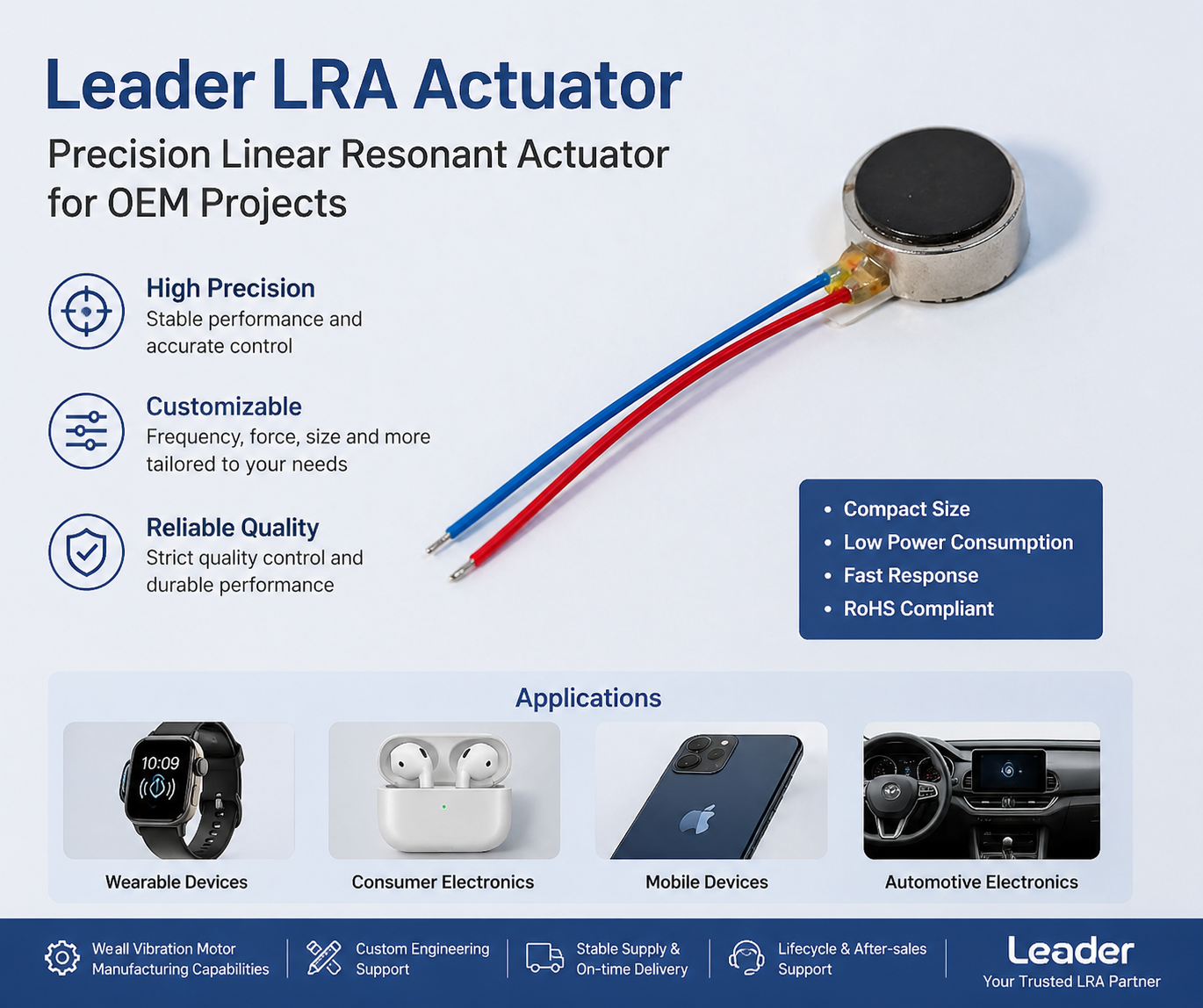 How to Choose a Linear Resonant Actuator Manufacturer for OEM Projects