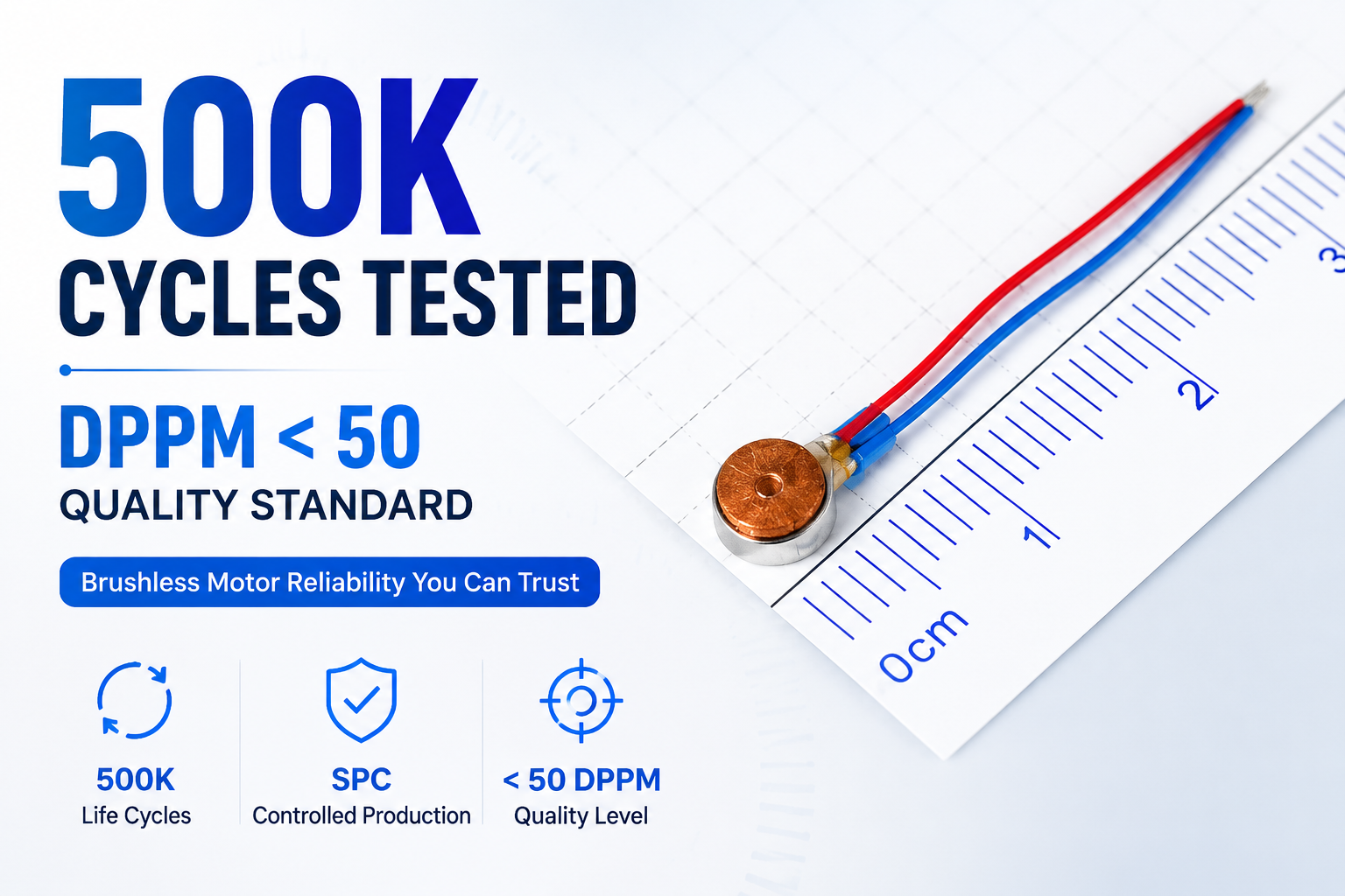 Brushless Motor Consistency Testing: 500K Cycles and DPPM Quality Standards