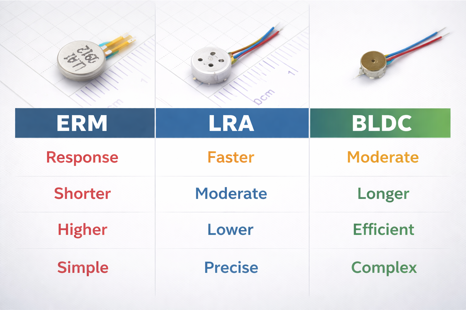 ERM vs LRA vs BLDC Vibration Motors: Which Is Right for Your Product?